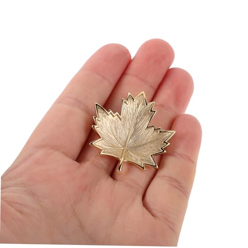 MOBUTOFU Goldene Ahornblatt Brosche Damen Kleine Leichte Lapel Pin mit Emaille Vielseitiges Herbstliches Thanksgiving Accessoire für Kleider Mäntel Hüte Geschenkidee für Festliche Anlässe von MOBUTOFU