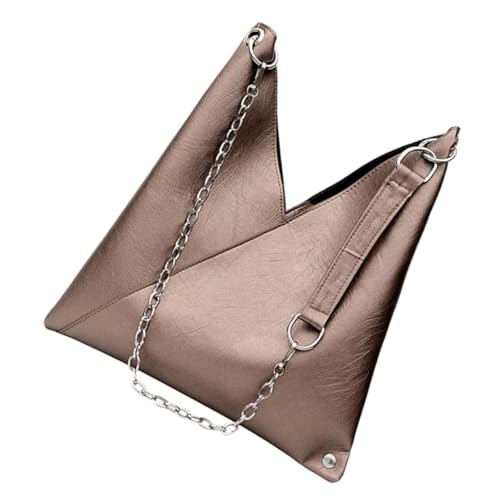 MOBUTOFU Große Damen Schultertasche mit Kettenhenkel PU Crossbody Bag Vielseitig Tragbar als Umhängetasche und Tote Modisch Schlichtes Design für Dinner und Partys von MOBUTOFU