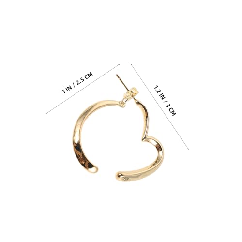 MOBUTOFU Herzohrringe Für Damen Unregelmäßige Creolen Aus Metall Große Herzförmige Ohrhänger Statement-schmuck Für Geburtstage Und Feiertage von MOBUTOFU