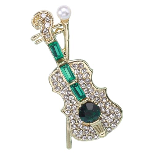 MOBUTOFU Grüne Violin Brosche Damen Anstecknadel Musik Schmuck für Mutter Tochter Freundin Hochzeit Festtage von MOBUTOFU