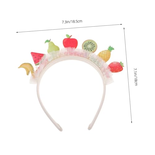 MOBUTOFU Haarreifen Leichte Mesh Spitze mit Bunten Frucht Pailletten Bequeme Atmungsaktive Haarschmuck für Mädchen Süßes Party Accessoire für Aufführungen und Feiern von MOBUTOFU