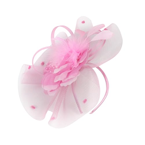 MOBUTOFU Haarspange elegant photostickomni pferdeparty abendkleid partyspieße fot trauzeugengeschenke schlüpfeier the photograph partytisch abendskleid wedding Braut Stirnband Rosa von MOBUTOFU