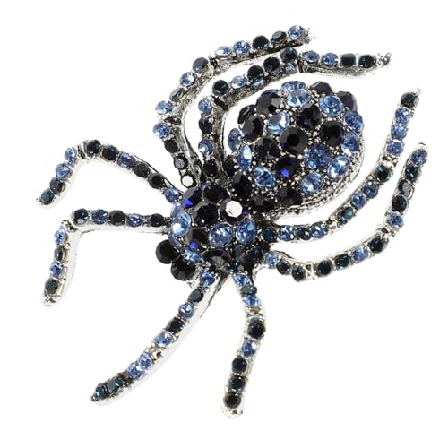 MOBUTOFU Halloween Spinnen Brosche Retro Stil mit Strasssteinen Langlebige Spider Brooch für Kleidung Schals und Hüte Auffälliges Halloween Accessoire für Damen Stabiles Material Modische von MOBUTOFU
