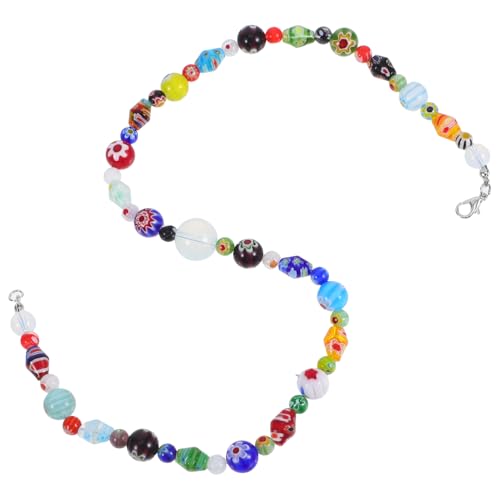 MOBUTOFU Glas Halskette Für Frauen Eleganter Schmuck Mit Muranoglas Perlen Opal Diy Geschenk Für Frauen Mädchen von MOBUTOFU