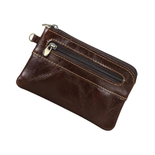 MOBUTOFU Retro Herren Reißverschluss Geldbörse Aus Kunstleder Business Portemonnaie Für Männer Tragbare Geld Tasche Mit Reißverschluss Ledertasche Für Herren von MOBUTOFU