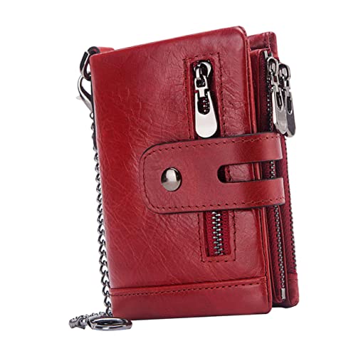MOBUTOFU Herrenmode - Faltbare - Diebstahlsichere Brieftasche Große Kapazität Multi-kartenhalter Rot von MOBUTOFU