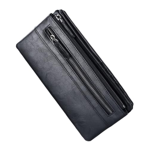 MOBUTOFU Herren Geldbörse aus Weichem mit Reißverschluss Multifunktionales Portemonnaie mit Großem Fassungsvermögen für Münzen Scheine Karten Langlebig und Geruchsfrei für Alltag und von MOBUTOFU