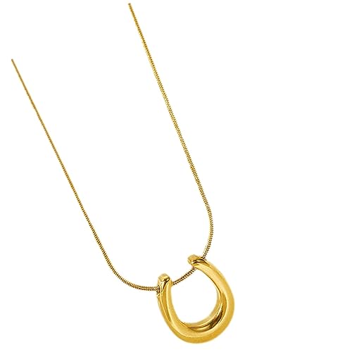 MOBUTOFU Horseshoe Anhänger Halskette Damen U Förmige Kette aus Hochwertiger Legierung Ästhetischer Schmuck Retro Schlichtes Design Passende für Alltag und von MOBUTOFU
