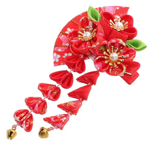 MOBUTOFU Haarspange Japanische Accessoires mit Quaste und Blumenmotiv Haarnadel für Damen Kimono und Hanfu Kostüme Vintage Kopfschmuck für Partys und Hochzeiten von MOBUTOFU