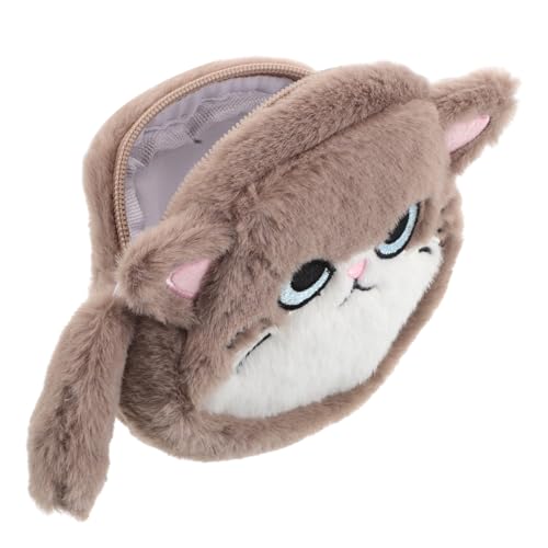 MOBUTOFU Katzen-geldbörse: Süßes Plüsch-Portemonnaie – Make-up-Tasche Für Lippenbalsam Und Lippenstift Für Mädchen – Entzückendes Cartoon-münztäschchen Für Schlüssel, Karten Und Kleine von MOBUTOFU