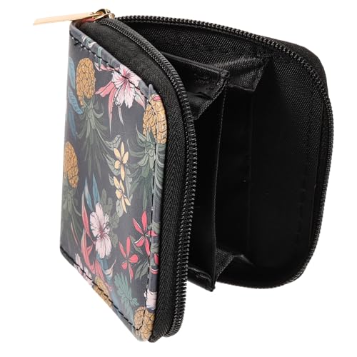 MOBUTOFU Kompakte Damen-geldbörse Mit Blumenmuster Portemonnaie Mit Reißverschluss Für Karten Und Münzen Für Täglichen Gebrauch Und von MOBUTOFU