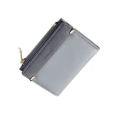 MOBUTOFU Kompakter Damen Geldbeutel Multifunktionale Pu Geldbörse Stilvolles Kurzes Portemonnaie Mit Reißverschluss Für Karten Und Münzen Elegantem Blau von MOBUTOFU