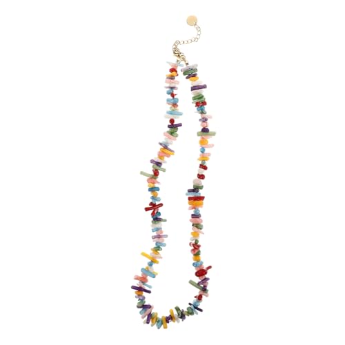 MOBUTOFU Korallensplitter Perlenkette Mit Kristallen Für Damen Meeresschmuck Halskette Farbton Strandurlaub Accessoire Party Verabredung Barockdesign Langlebig Leicht von MOBUTOFU