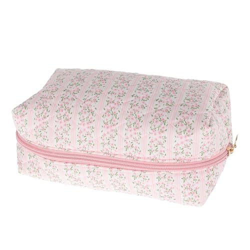 MOBUTOFU Floral Kosmetiktasche Für Damen Große Reise-Make-up-Tasche Mit Reißverschluss Und Stilvollem Blumenmuster Für Aufbewahrung Von Make-up Und Pflegeprodukten von MOBUTOFU