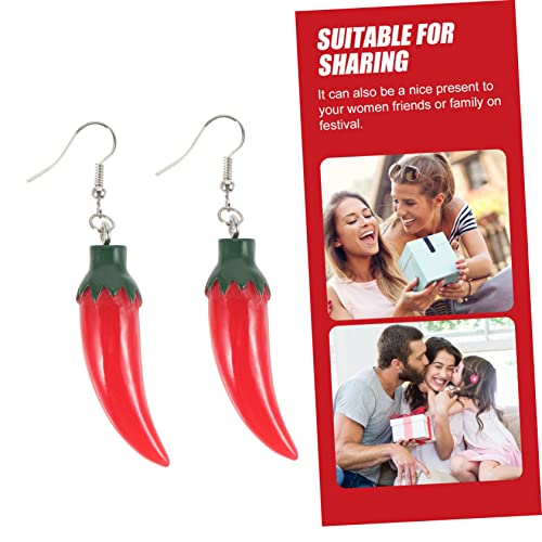 MOBUTOFU Paprika-ohrringe Für Damen Zarte Ohrhänger Kreatives Tropfen-design Süß Und Hübsch Für Jeden Anlass von MOBUTOFU