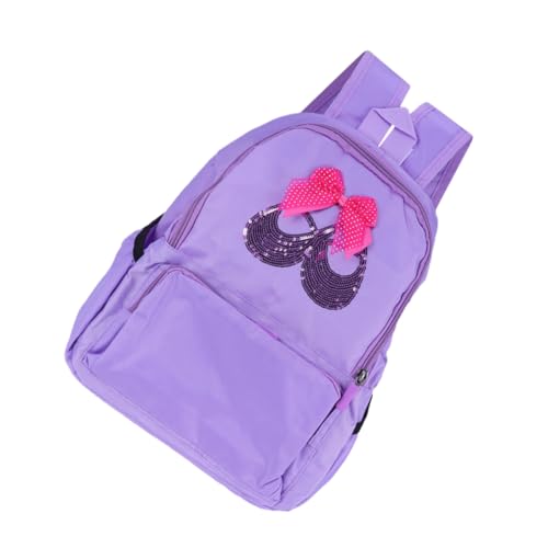 MOBUTOFU Ballett Tanzbeutel Für Mädchen Schultasche Aus Canvas Einfarbiger Rucksack Mit Ballettmuster Praktisch Und Geräumig Für Tägliche Utensilien von MOBUTOFU
