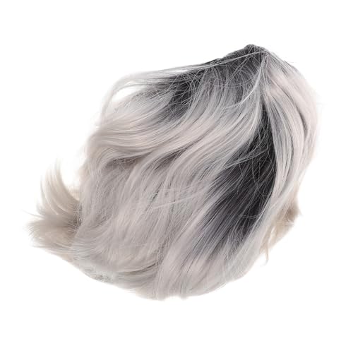 MOBUTOFU Perücke Aus Kunsthaar Party-perücke Mit Strähnchen Glänzende Kopfbedeckung Für Kostüme Und Maskenbälle Einheitsgrößig Für Erwachsene von MOBUTOFU
