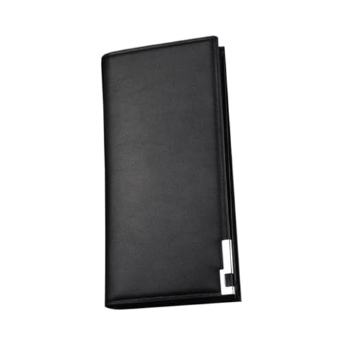 MOBUTOFU Langes Herren Portemonnaie aus Hochwertigem PU Material Modisch und Praktisch Große Kapazität für Karten und Bargeld Softes Design für Angenehme Haptik als für Männer Schwarz von MOBUTOFU