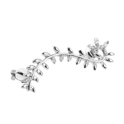 MOBUTOFU Leaf Ohrklemme Damen Ohrring Ohrlochfrei Modische Ear Cuff Ohrmanschette für Linkes Ohr Elegantes Einzigartiges Design Komfortabel und Einfach zu Tragen Schmuckaccessoire von MOBUTOFU