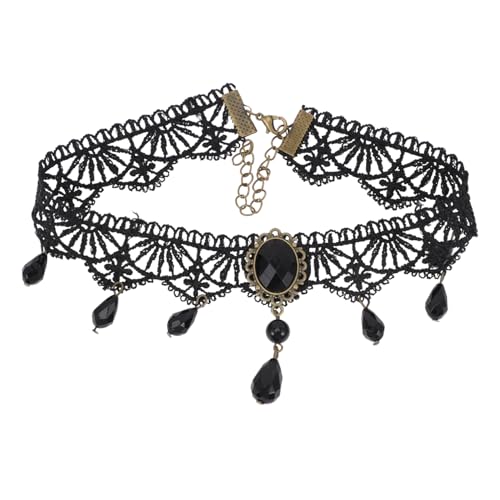 MOBUTOFU Mehrlagige Choker Halskette Damen Spitzenkette Vintage Gothic Stil Verstellbar Eleganter Halsschmuck Für Party Alltag von MOBUTOFU