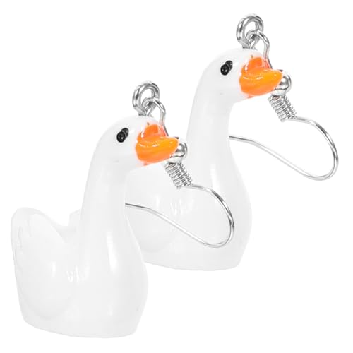 MOBUTOFU Niedliche Gänse Ohrringe Damen Leicht Tier Ohrhänger Resin Legierung Schmuck Modisch Alltag Jung Mädchen von MOBUTOFU