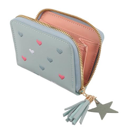 MOBUTOFU Kleine Damengeldbörse Aus Pu- Münzbeutel Mit Reißverschluss Tragbare Münzbörse Für Karten Und Kleingeld Kompakter Münztasche Für Damen Und Frauen von MOBUTOFU