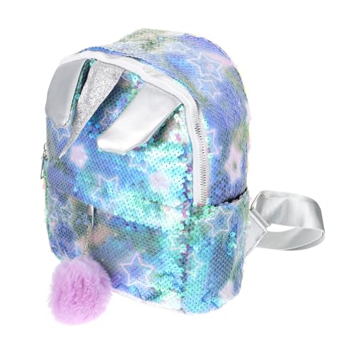 MOBUTOFU Pailletten-Rucksack Aus Polyester Mit Großem Fassungsvermögen Und Separaten Staufächern Für Mädchen Verstellbare Träger Und Praktische Aufbewahrungstasche Für Schule Und Ausflüge von MOBUTOFU