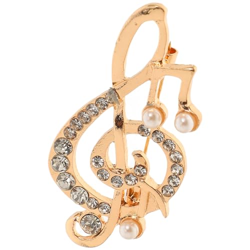 MOBUTOFU Perlenmusik Brosche Note für Frauen Dekorativer Pin für Pullover Langlebige Metalllegierung für Mode und von MOBUTOFU