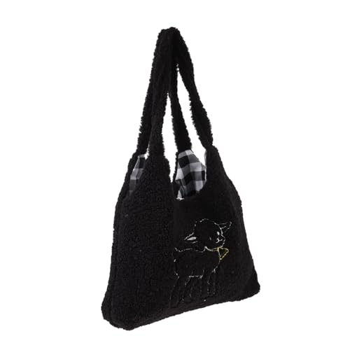 MOBUTOFU Plüsch Schultertasche Mädchen Große Kapazität Handtasche Praktisch Alltag Shopping Reise Party von MOBUTOFU