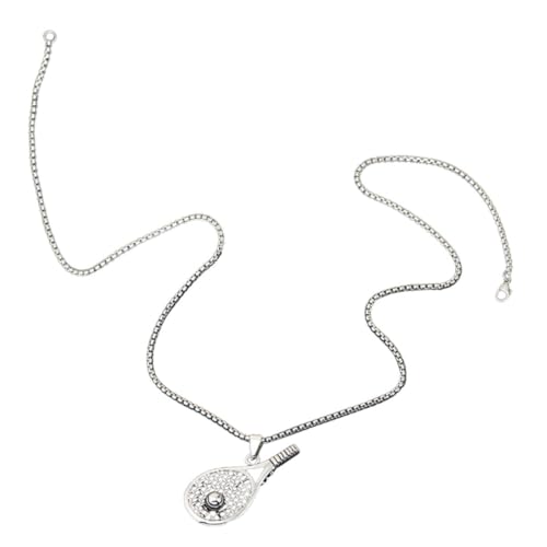 MOBUTOFU Racket Anhänger Halskette Damen Herren Langlebig Modisch Kreatives Design Schmuck Accessoire von MOBUTOFU