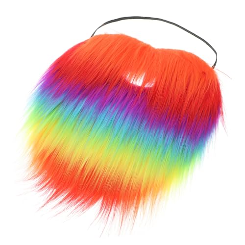 MOBUTOFU Regenbogenbart Gefälschte Requisiten Für Cosplay Stoffmaterial Bequem Und Realistisch von MOBUTOFU