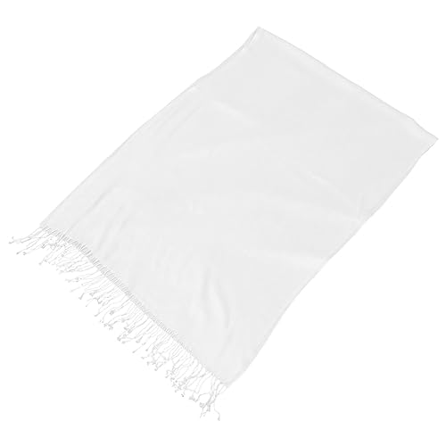 MOBUTOFU Reiner Baumwollschal Weiß zum Batiken und Bemalen DIY Accessoire Praktisch für Handwerk und Kreatives Gestalten mit Kindern von MOBUTOFU