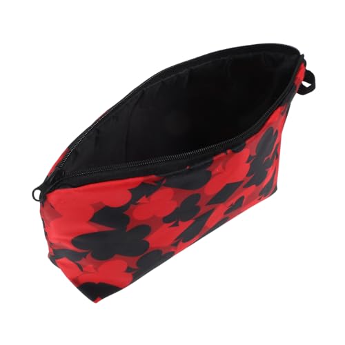 MOBUTOFU Kosmetiktasche Mit Pokerkartenmuster Organizer-Tasche Für Reise Wassergeschützte Kulturbeutel Mit Fächern Make-up-Tasche Für Damen Reißverschlusstasche von MOBUTOFU