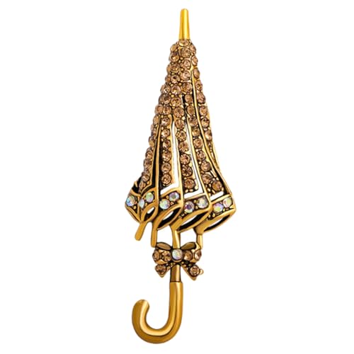 MOBUTOFU Rhinestone Regenschirm Brosche Anstecknadel Pin für Damen und Herren Modische Schal Kleidung Dekoration Fest Sitzend Vielseitig Einsetzbar für Jacken Hüte und Schals von MOBUTOFU