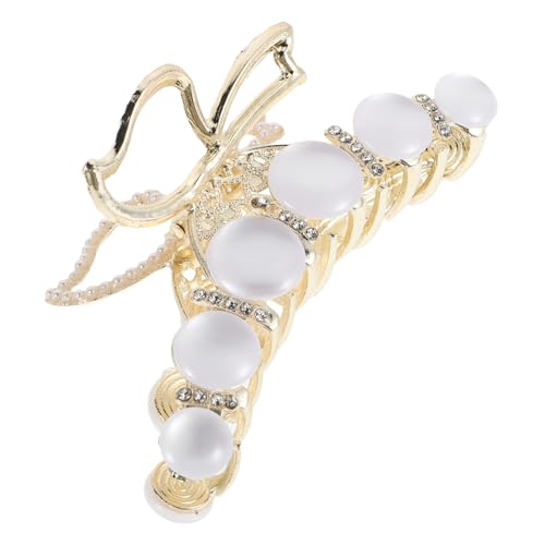 MOBUTOFU Schmetterling Haarklammer Für Damen Perlen-haarspangen-dekoration Haarornament Tragbar Schick Weiblich Klammer Versorgung Ornament Dekor Accessoire von MOBUTOFU