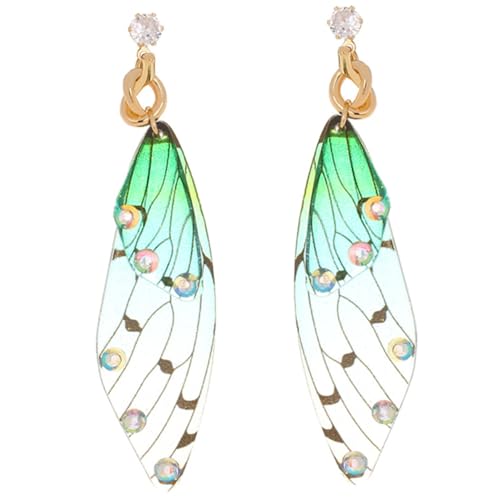 MOBUTOFU Schmetterlingsflügel Ohrringe Damen Leichtes Dangle Schmuckaccessoire Flügelform Ohrhänger für Alltag und Abendveranstaltungen Bequeme Modischer Ohrschmuck von MOBUTOFU