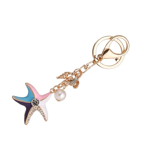 MOBUTOFU Sea Star Schlüsselanhänger Mit Glitzer Eleganter Taschenanhänger Für Handtaschen Geburtstagsgeschenk Für Frauen Stilvolle Auto-Dekoration Accessoire Für Besondere Anlässe von MOBUTOFU