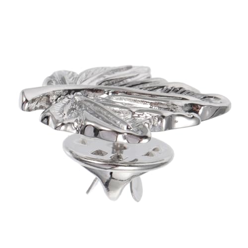 MOBUTOFU Silberne Ahornblatt Brosche Metall Anstecknadel Modische Kleidung Dekoration Vielseitig für Schal Hemd Mantel und Tasche Geeignet von MOBUTOFU
