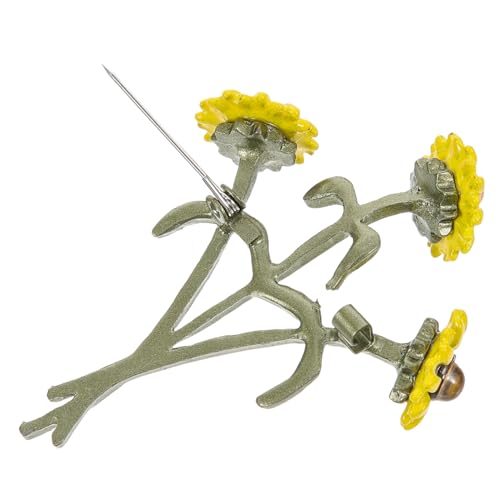 MOBUTOFU Sonnenblumen brosche Anstecknadel aus Langlebiger Legierung Eleganter Blumen design Schmuck für Jacken Schals Mützen Vielseitiger Lapel Pin als Geschenk für Frauen und Freunde von MOBUTOFU