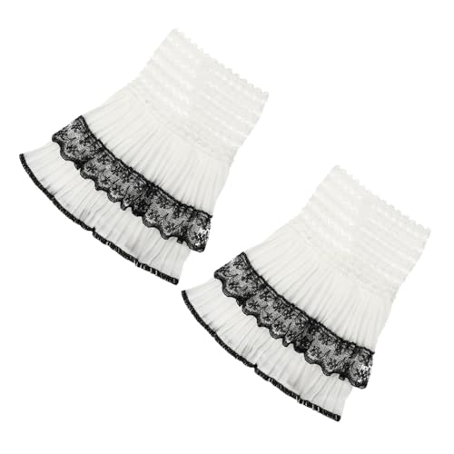 MOBUTOFU Spitzenmanschetten Damen Abnehmbare Netzspitze Ärmel Manschetten Brautkleid Zubehör Elegant Atmungsaktiv für Hochzeit Party Geschenk von MOBUTOFU