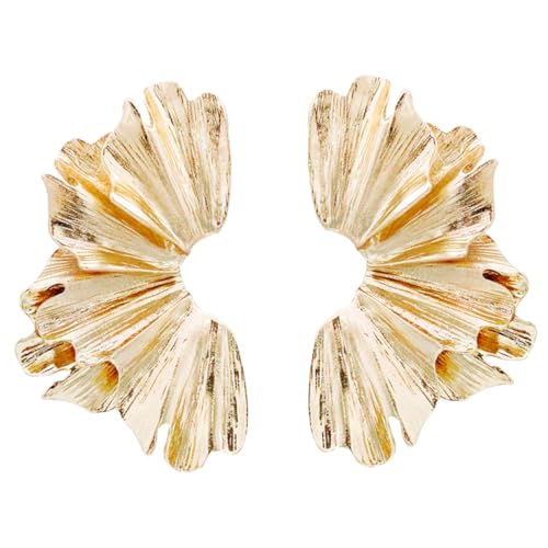 MOBUTOFU Statement Ohrringe Ginkgo Design Damenlegierung Ohrschmuck Leichtes Allergiefreies Vintage Inspiriertes Schmuckstück für Party Alltag Geeignet von MOBUTOFU
