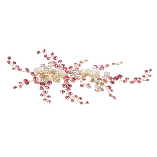 MOBUTOFU Hochzeits Haarschmuck Handgefertigter Goldblatt Haarreif Mit Perlen Und Strass Elegantes Brautaccessoire Für Hochzeit Verlobung Und Abendveranstaltungen von MOBUTOFU
