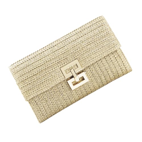 MOBUTOFU Stylische Damen Clutch Handtasche aus Robustem Gewebtem Material Vielseitige Mittelgroße Umhängetasche für Abendveranstaltungen Hochzeit Party und Alltag Große Kapazität für Handy von MOBUTOFU