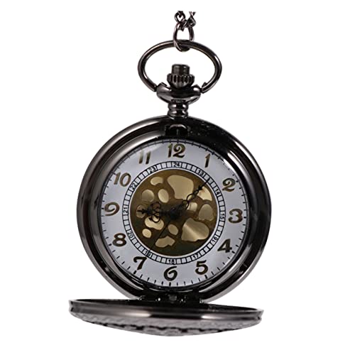 MOBUTOFU Taschenuhr Mechanische Kettenuhr Spinnennetzuhr Legierung Black von MOBUTOFU