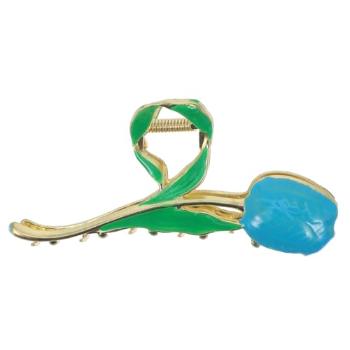 MOBUTOFU Haarklammer Mit Tulpenblüte Für Damen Rutschfester Haarschmuck Großer Haarklammer Für Glattes Und Lockiges Haar Einzigartige Haarspangen Für Stylische Frisuren von MOBUTOFU