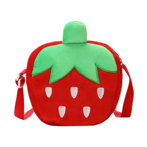 MOBUTOFU Umhängetasche Erdbeer Cartoon Design Verstellbare Schultertasche für Mädchen Perfektes Portemonnaie für Alltag Shopping und Partys Robust und Langlebig von MOBUTOFU