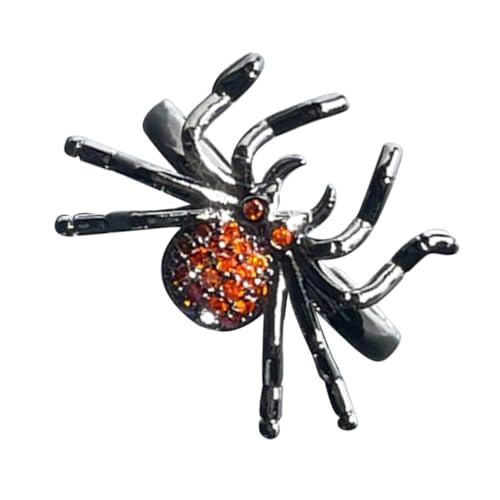 MOBUTOFU Verstellbarer Punk Spinnenring mit Strassbesatz Offener Vintage Ring Damen Modisches Halloween Schmuckstück Eleganter Statement fingerring Individueller Gothic Stil von MOBUTOFU
