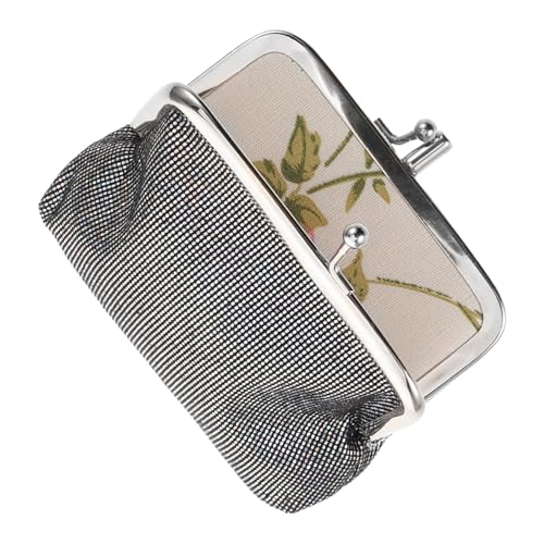 MOBUTOFU Vintage Damen Mini Kiss Lock Geldbörse Kleine Kompakte Münztasche mit Sicherem Verschluss Robustes Material Stilvoller Retro Geldbeutel für Münzen Schlüssel und Kleine Accessoires von MOBUTOFU