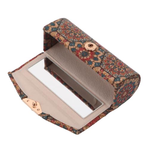 MOBUTOFU Vintage Lippenstift Etui mit Spiegel Tragbarer Make Up Organizer Multifunktionale Kosmetik und Schmuckbox Retro Design Praktische Lippenstift Aufbewahrungstasche für Damen als von MOBUTOFU