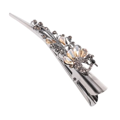 MOBUTOFU 1stück Vintage Rhinestone Haarclip Im Entenschnabel-design Große Metall-haarspange Für Damen Haarschmuck-accessoire Champagnerfarbe Für Und Tägliche Anlässe von MOBUTOFU